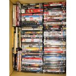 2 X BOXES CONTAINING AN EXTENSIVE COLLECTION OF DVD'S APPROXIMATELY 180 TITLES