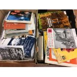 TWO BOXES EPHEMERA, MAGAZINES, BOOKS, ETC., "BARNSLEY STREETS" BY E.G.TASKER IN NINE VOLUMES, ETC.