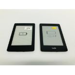 2 X AMAZON KINDLE PAPERWHITES - SOLD AS SEEN