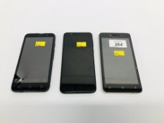 3 X SMART PHONES TO INCLUDE TECNO, REVVL,