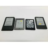 4 X AMAZON KINDLES TO INCLUDE KEYBOARD MODELS - SOLD AS SEEN