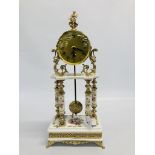 ITALIAN ALFA 4 PILLAR PORCELAIN CLOCK