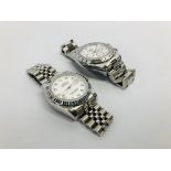 2 X GENTS BRACELET WATCHES MARKED ROLEX A/F