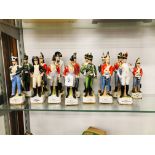 15 ALFRETTO PORCELAIN COLLECTORS SERIES "OFFICER FIGURES"