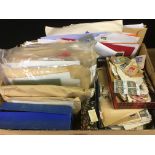 BOX OF LOOSE STAMPS AND ENVELOPES