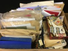 BOX OF LOOSE STAMPS AND ENVELOPES