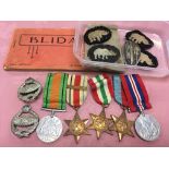 WW2 MEDALS (5) INCLUDING AFRICA STAR WITH 8TH. ARMY BAR, TANK CORPS.