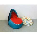 TWO CHILDRENS BEAN BAGS