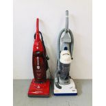 A HOOVER 2200 WATT UPRIGHT VACUUM CLEANER AND A VAX SWIFT PET PREMIUM UPRIGHT VACUUM CLEANER - SOLD