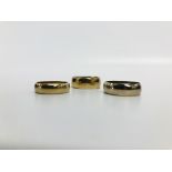 A 9CT YELLOW GOLD WEDDING BAND,