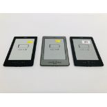 3 X AMAZON KINDLES - SOLD AS SEEN