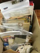 BOX OF ALL WORLD STAMPS IN ALBUMS AND LOOSE