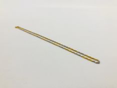 A 14CT YELLOW AND WHITE GOLD DOUBLE ROPE TWIST NECKLACE