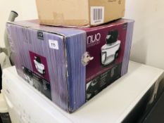 A BOXED NUO 17 LITRE HALOGEN OVEN AND AN AS NEW ALCOK STAINLESS STEEL JUG KETTLE - SOLD AS SEEN