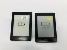 2 X AMAZON KINDLE PAPERWHITES - SOLD AS SEEN