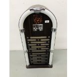 ITEK BLUETOOTH JUKEBOX MODEL 160020 WITH REMOTE AND INSTRUCTIONS - SOLD AS SEEN
