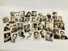 PACKET OF FILM STAR POSTCARDS AND PHOTOS,