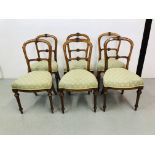 A SET OF SIX FRUITWOOD DINING CHAIRS C.1