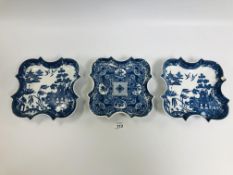 PAIR OF SPODE BLUE & WHITE PEARL WARE PR