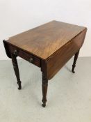 C19TH MAHOGANY FALLING LEAF OCCASIONAL S