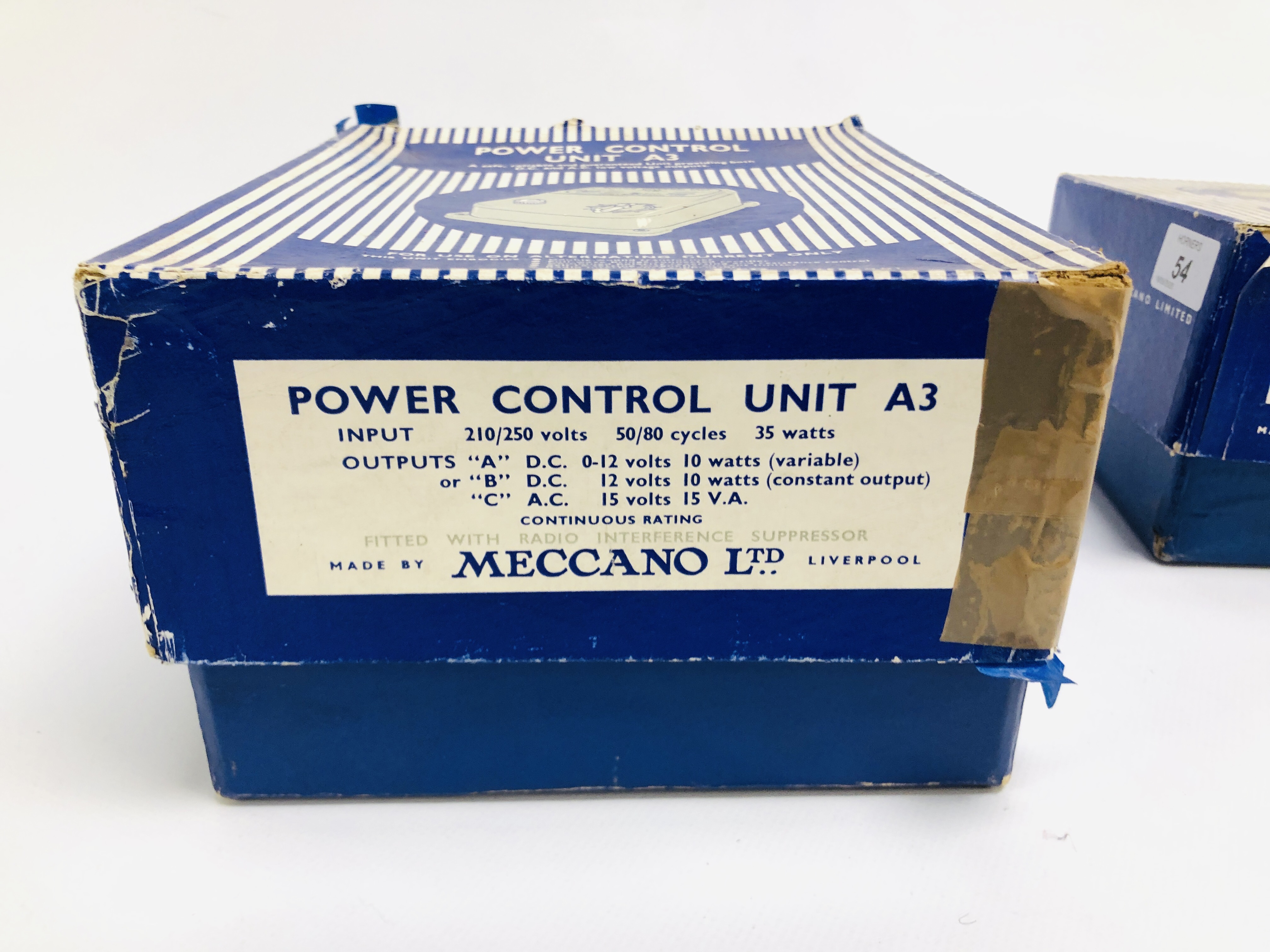 TWO MODEL RAILWAY MECCANO POWER CONTROL - Image 2 of 5