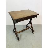 ART NOUVEAU MAHOGANY FOLDING TEA TABLE W