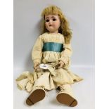 SIMON & HALBIG BISQUE SOCKET HEAD DOLL,