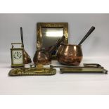 2 VINTAGE COPPER COOKING PANS, A COPPER