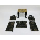 ANTIQUE ORIENTAL BRONZE BOX AND COVER ON