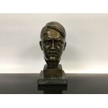 BRONZE BUST OF HITLER ON MARBLE BASE 23