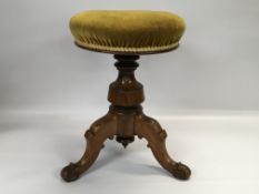 A VICTORIAN MAHOGANY CIRCULAR RISE AND F