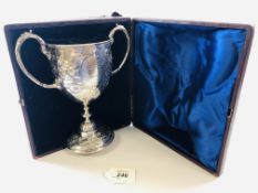 CASED SILVER 2 HANDLED PRESENTATION CUP