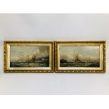 A PAIR OF OIL PAINTINGS ON CANVAS, FISHI