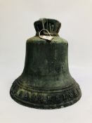 19TH. CENT. BRONZE BELL J. WARNER & SONS