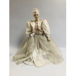 PORCELAIN DOLL "BEL OMBRE ITALY" WITH HA