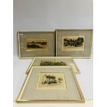 SET OF 4 FRAMED ETCHINGS RELATING TO "OL