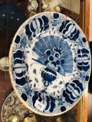 C18TH DUTCH DELFT BLUE & WHITE CHARGER D