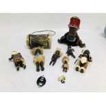 GROUP OF BLACK DOLLS MARKED P.M.I., SOUT