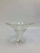 ART GLASS BOWL OF TRUMPET FORM, SWEDISH