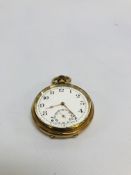 AN ELGIN GOLD PLATED POCKET WATCH