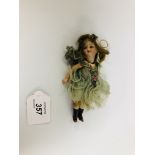 MINIATURE DOLL BISQUE SOCKET HEAD, COMPO