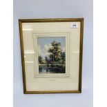 WATERCOLOUR "WHERRY AT A QUIET CORNER OF