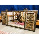EARLY C20TH CHINOISERIE OVERMANTEL MIRRO