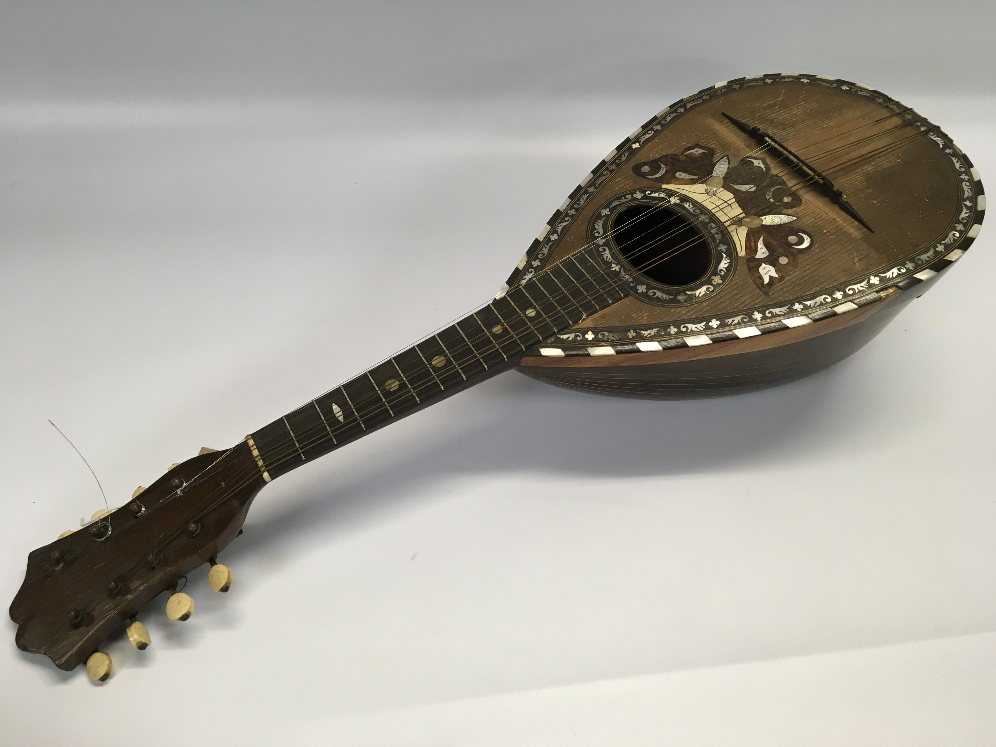 C19TH EIGHT STRING MANDOLIN IN CASE DECO - Image 2 of 4