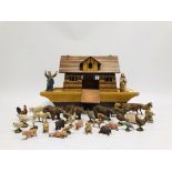 NOAHS ARK WITH FIGURES, MODEL ANIMALS (C