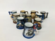 10 x VARIOUS YARMOUTH POTTERY MUGS MANY WITH CERTIFICATES