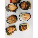 A COLLECTION OF THIRTEEN LEGEND PRODUCTS BOSSONS STYLE CHARACTER HEADS