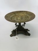 AN ORNATE BRASS "TAZA" TABLE CENTRE PIECE