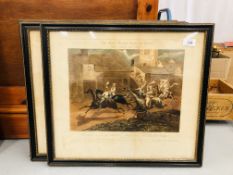 HENRY ALKEN: SET OF FOUR STEEPLE CHASE PRINTS (FOXED AND POOR CONDITION)