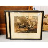 HENRY ALKEN: SET OF FOUR STEEPLE CHASE PRINTS (FOXED AND POOR CONDITION)